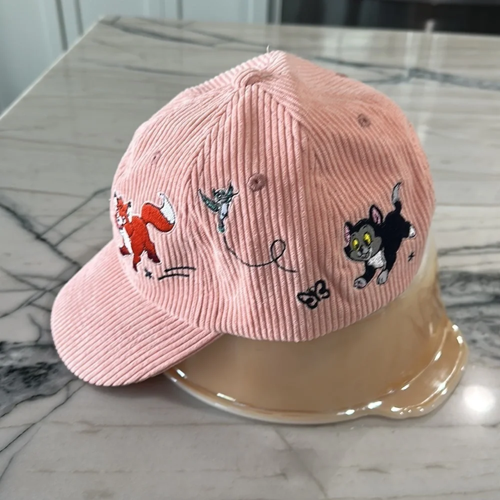 2023 Disney Parks Peach Corduroy Hat/Cap with Disney 